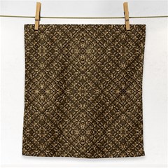 Wooden Ornamented Pattern Face Towel