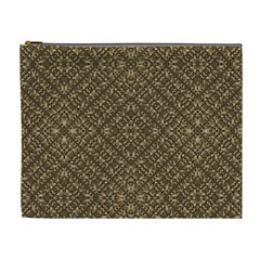 Wooden Ornamented Pattern Cosmetic Bag (xl)