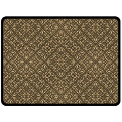 Wooden Ornamented Pattern Fleece Blanket (large)  by dflcprints