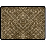 Wooden Ornamented Pattern Fleece Blanket (Large)  80 x60  Blanket Front