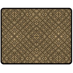 Wooden Ornamented Pattern Fleece Blanket (medium) 