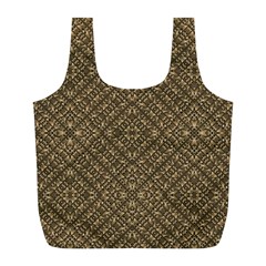 Wooden Ornamented Pattern Full Print Recycle Bags (l)  by dflcprints