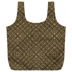 Wooden Ornamented Pattern Full Print Recycle Bags (l) 