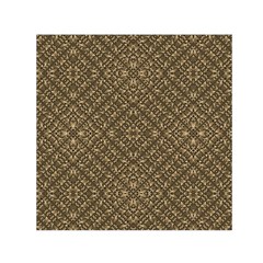 Wooden Ornamented Pattern Small Satin Scarf (square)  by dflcprints