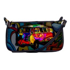 Hippie Van  Shoulder Clutch Bags by Valentinaart