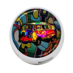 Hippie Van  4-port Usb Hub (two Sides)  by Valentinaart