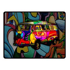 Hippie Van  Fleece Blanket (small) by Valentinaart