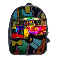 Hippie Van  School Bags (xl)  by Valentinaart