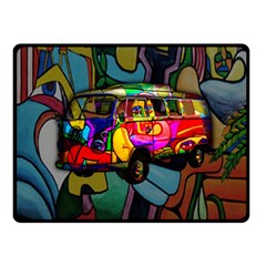 Hippie Van  Double Sided Fleece Blanket (small) 