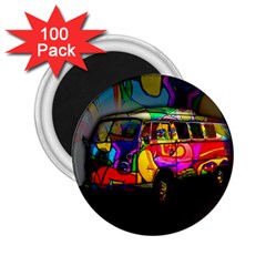 Hippie Van  2 25  Magnets (100 Pack) 