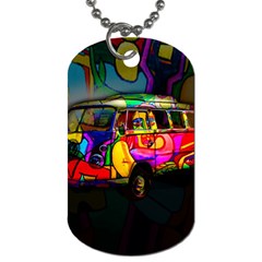 Hippie Van  Dog Tag (one Side) by Valentinaart