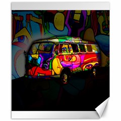 Hippie Van  Canvas 8  X 10 