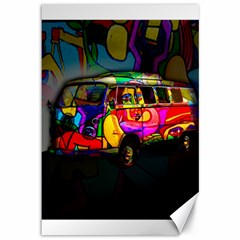 Hippie Van  Canvas 12  X 18  