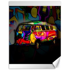 Hippie Van  Canvas 18  X 24   by Valentinaart