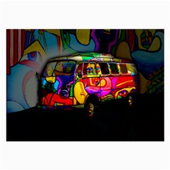 Hippie Van  Large Glasses Cloth (2-side) by Valentinaart