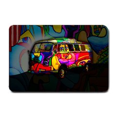 Hippie Van  Small Doormat  by Valentinaart