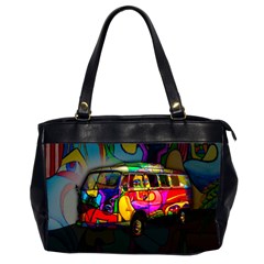 Hippie Van  Office Handbags (2 Sides)  by Valentinaart