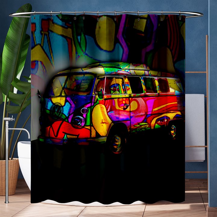 Hippie van  Shower Curtain 60  x 72  (Medium) 