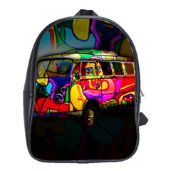 Hippie Van  School Bags (xl)  by Valentinaart