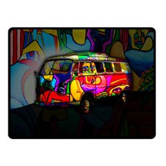 Hippie Van  Double Sided Fleece Blanket (small) 