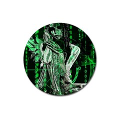 Cyber Angel Magnet 3  (round) by Valentinaart