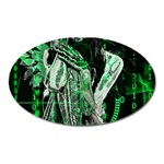 Cyber angel Oval Magnet Front