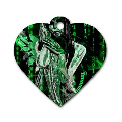 Cyber angel Dog Tag Heart (One Side)