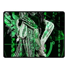 Cyber Angel Fleece Blanket (small) by Valentinaart