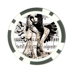 Vintage Angel Poker Chip Card Guard by Valentinaart