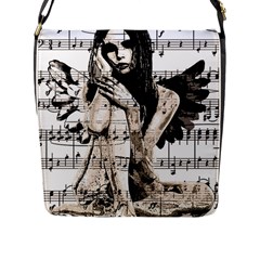 Vintage Angel Flap Messenger Bag (l)  by Valentinaart