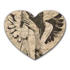 Vintage Angel Heart Mousepads by Valentinaart