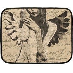 Vintage Angel Double Sided Fleece Blanket (mini)  by Valentinaart