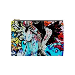 Graffiti Angel Cosmetic Bag (medium)  by Valentinaart