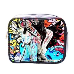 Graffiti Angel Mini Toiletries Bags by Valentinaart