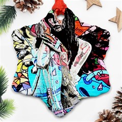 Graffiti Angel Snowflake Ornament (two Sides)