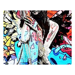 Graffiti Angel Double Sided Flano Blanket (large)  by Valentinaart