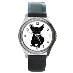 Bulldog Round Metal Watch