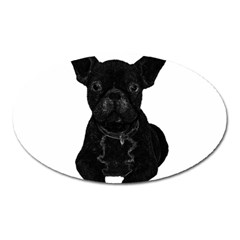 Bulldog Oval Magnet by Valentinaart