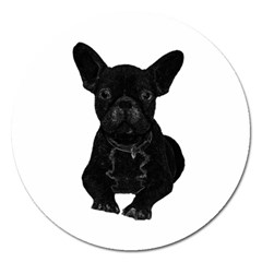 Bulldog Magnet 5  (round) by Valentinaart