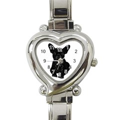 Bulldog Heart Italian Charm Watch by Valentinaart