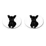 Bulldog Cufflinks (Oval) Front(Pair)