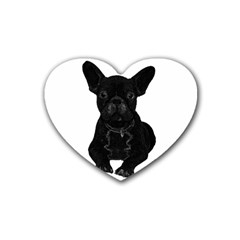 Bulldog Rubber Coaster (heart) 