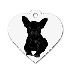 Bulldog Dog Tag Heart (two Sides)