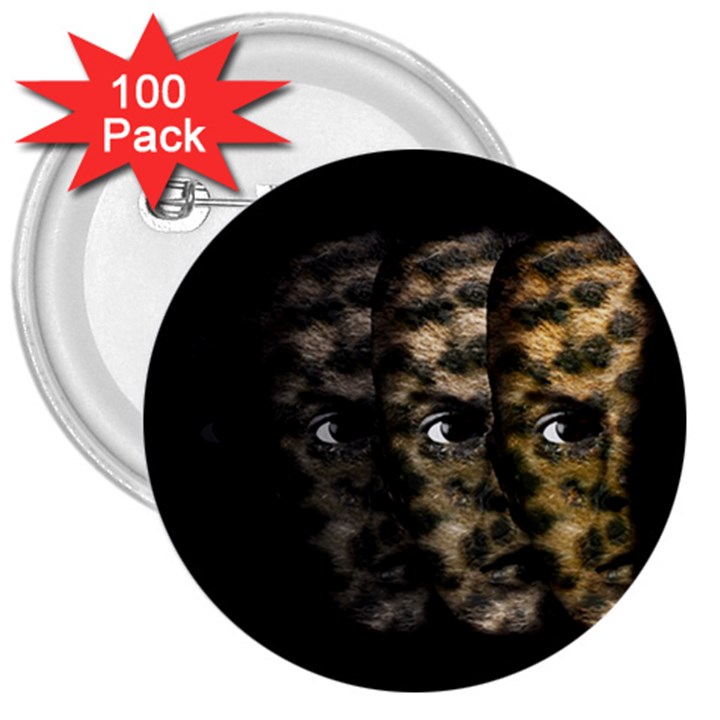 Wild child 3  Buttons (100 pack) 