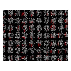 Chinese Characters Double Sided Flano Blanket (large)  by Valentinaart