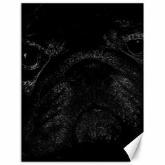 Black Bulldog Canvas 12  X 16   by Valentinaart