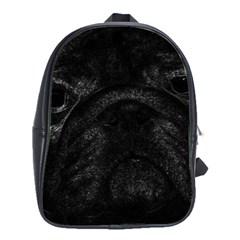 Black Bulldog School Bags(large)  by Valentinaart