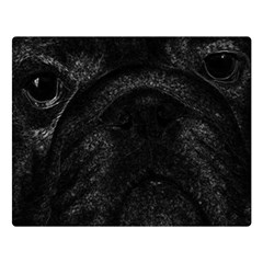 Black Bulldog Double Sided Flano Blanket (large) 