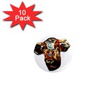 Artistic Cow 1  Mini Magnet (10 pack)  Front