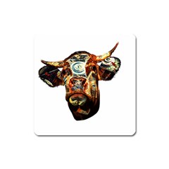 Artistic Cow Square Magnet